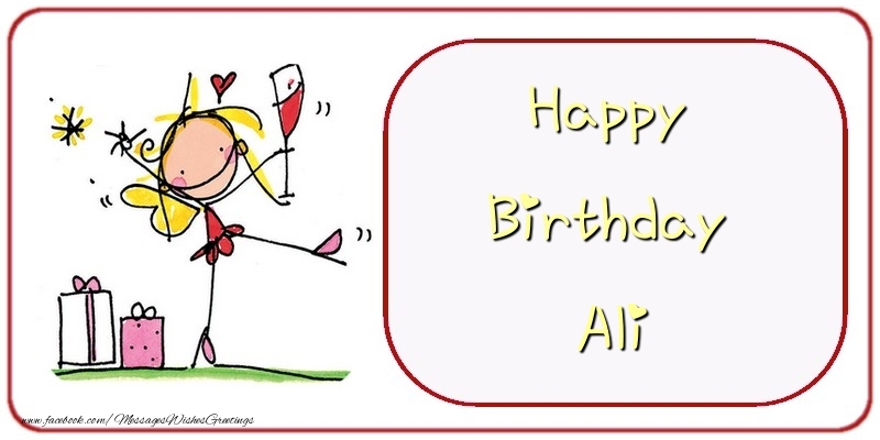 Greetings Cards for Birthday - Happy Birthday Ali