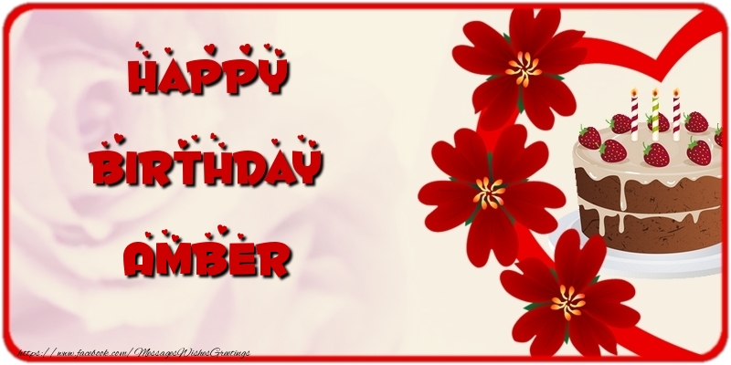 Greetings Cards for Birthday - Happy Birthday Amber