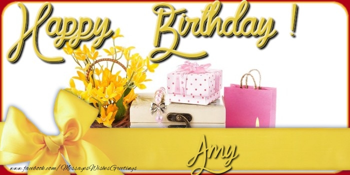 Greetings Cards for Birthday - Happy Birthday Amy