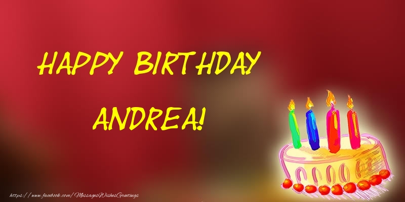 Greetings Cards for Birthday - Happy Birthday Andrea!