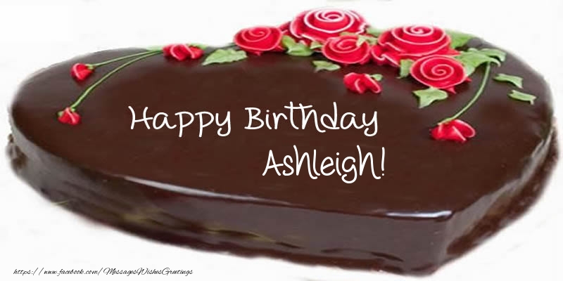 Greetings Cards for Birthday - Cake Happy Birthday Ashleigh!