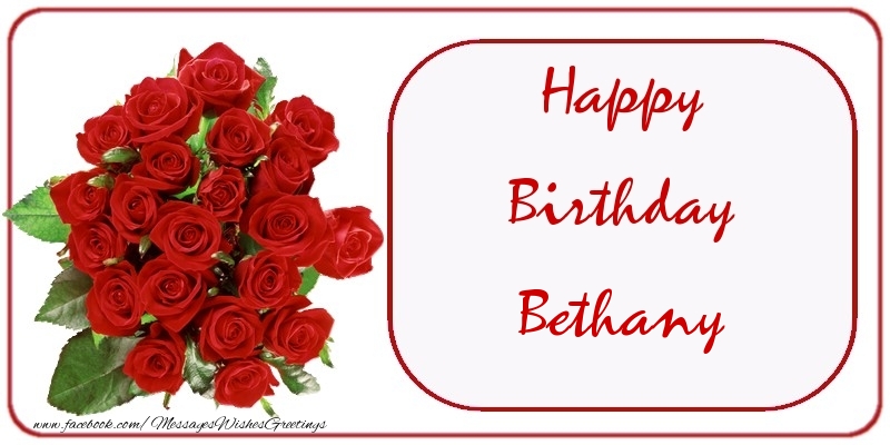 Greetings Cards for Birthday - Happy Birthday Bethany