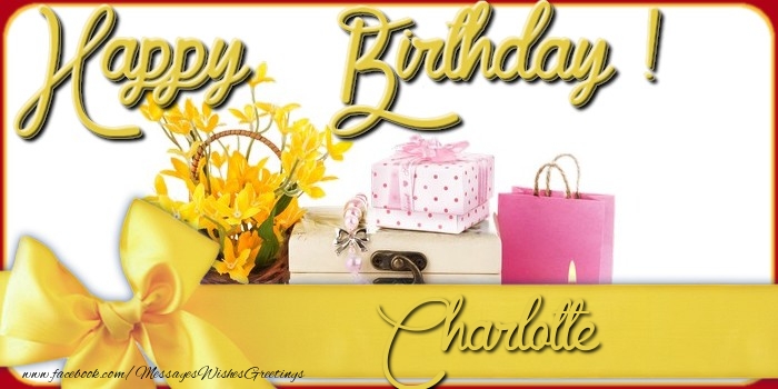 Greetings Cards for Birthday - Happy Birthday Charlotte