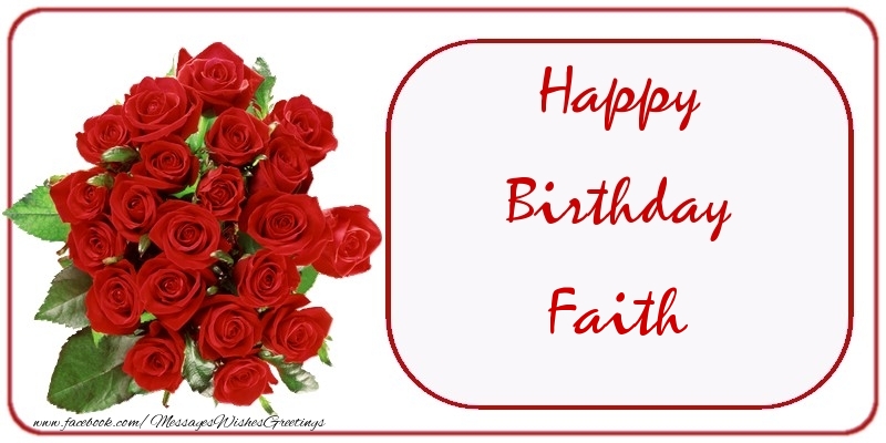 Greetings Cards for Birthday - Happy Birthday Faith