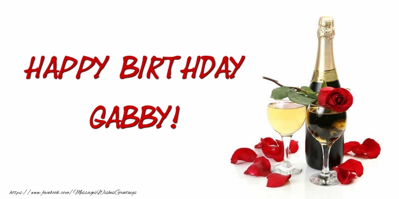 Greetings Cards for Birthday - Happy Birthday Gabby