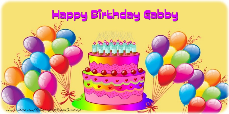 Greetings Cards for Birthday - Happy Birthday Gabby