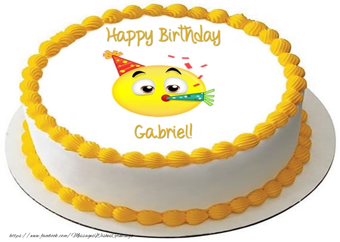 Greetings Cards for Birthday -  Cake Happy Birthday Gabriel!