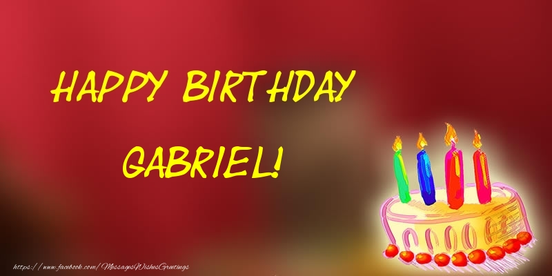 Greetings Cards for Birthday - Champagne | Happy Birthday Gabriel!