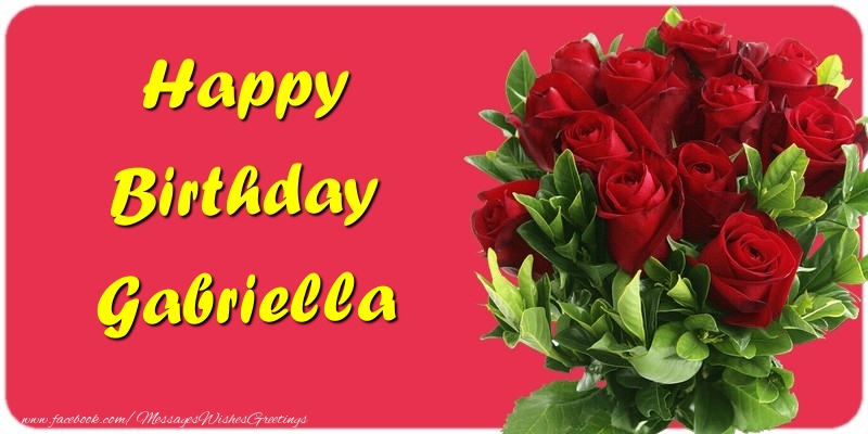 Greetings Cards for Birthday - Happy Birthday Gabriella