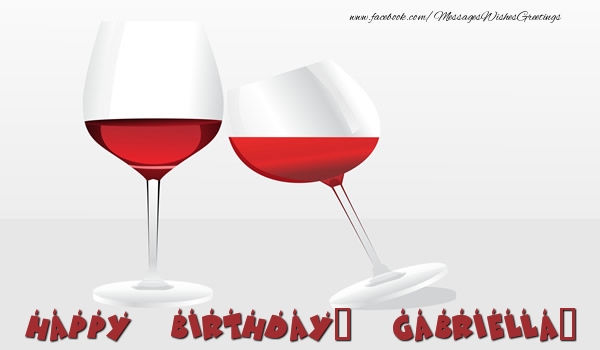 Greetings Cards for Birthday - Happy Birthday, Gabriella!
