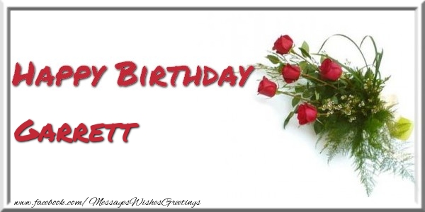 Greetings Cards for Birthday - Bouquet Of Flowers | Happy Birthday Garrett
