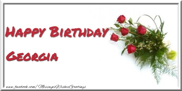 Greetings Cards for Birthday - Happy Birthday Georgia
