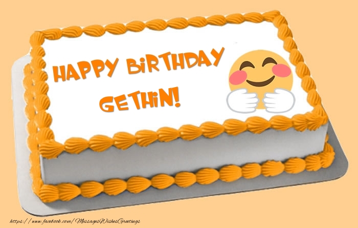 Greetings Cards for Birthday - Happy Birthday Gethin! Cake
