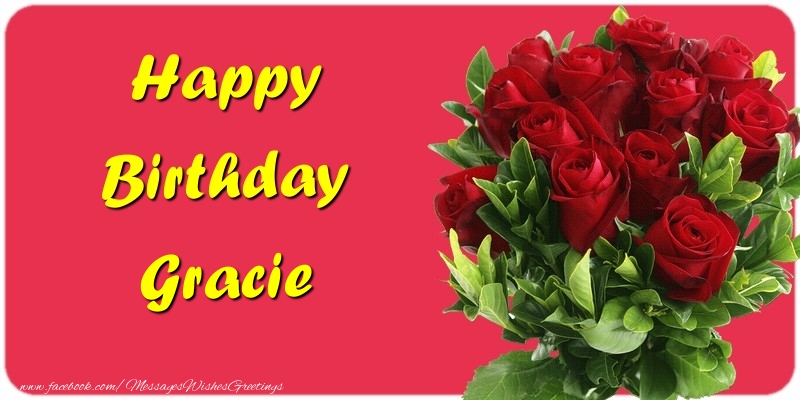 Greetings Cards for Birthday - Happy Birthday Gracie