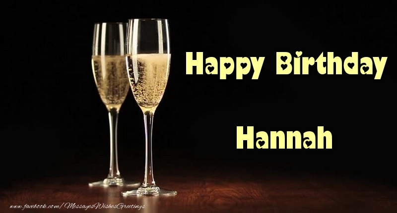 Greetings Cards for Birthday - Happy Birthday Hannah