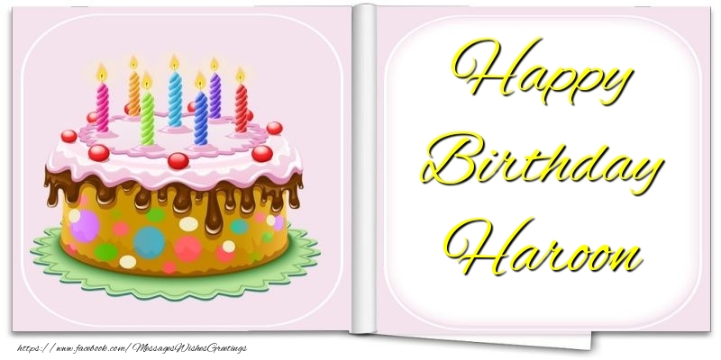 Greetings Cards for Birthday - Happy Birthday Haroon