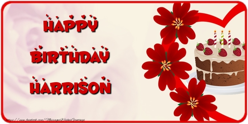 Greetings Cards for Birthday - Happy Birthday Harrison