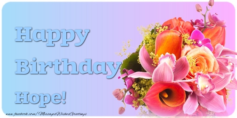 Greetings Cards for Birthday - Happy Birthday Hope