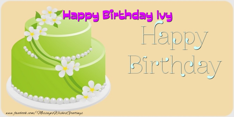 Greetings Cards for Birthday - Happy Birthday Ivy