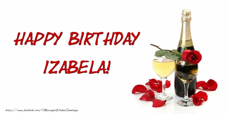 Greetings Cards for Birthday - Happy Birthday Izabela