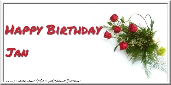 Greetings Cards for Birthday - Bouquet Of Flowers | Happy Birthday Jan
