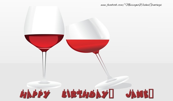 Greetings Cards for Birthday - Happy Birthday, Jane!
