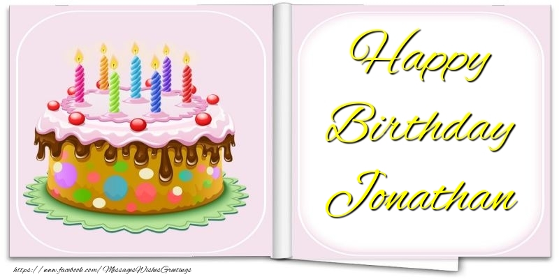 Greetings Cards for Birthday - Cake | Happy Birthday Jonathan