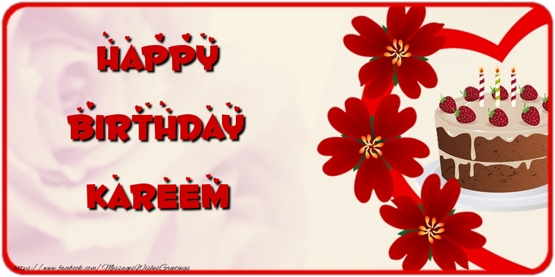 Greetings Cards for Birthday - Happy Birthday Kareem