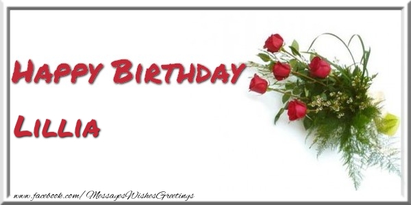Greetings Cards for Birthday - Happy Birthday Lillia