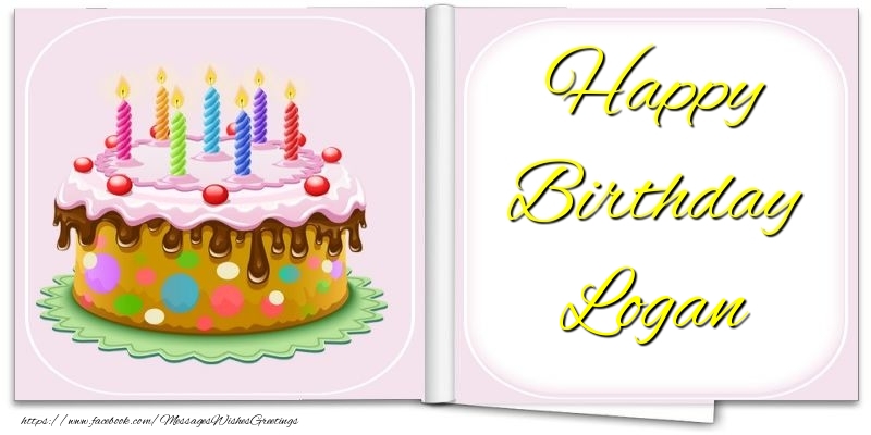 Greetings Cards for Birthday - Happy Birthday Logan