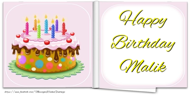 Greetings Cards for Birthday - Happy Birthday Malik