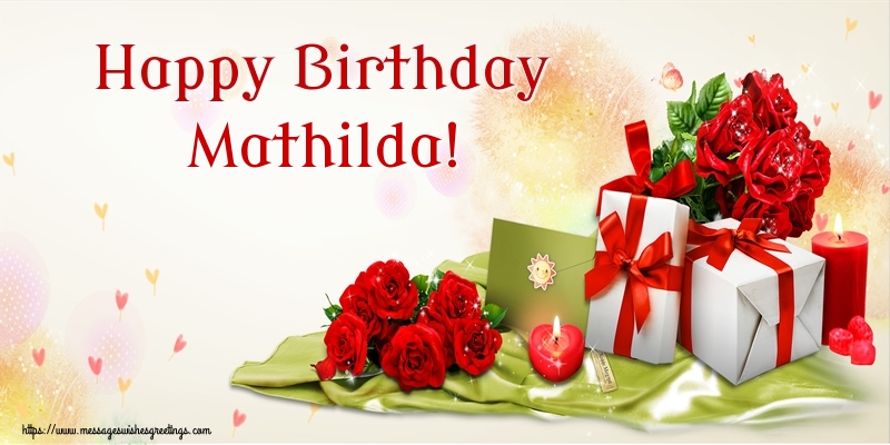 Greetings Cards for Birthday - Happy Birthday Mathilda!