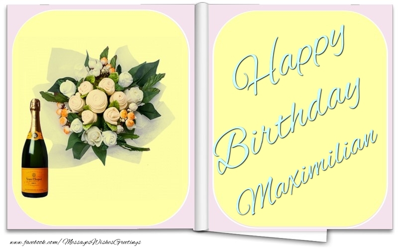 Greetings Cards for Birthday - Happy Birthday Maximilian