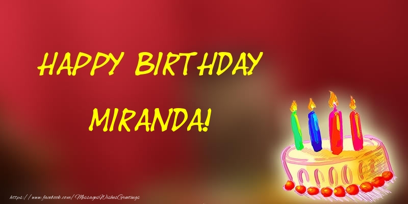 Greetings Cards for Birthday - Happy Birthday Miranda!