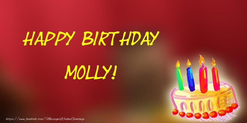 Greetings Cards for Birthday - Happy Birthday Molly!