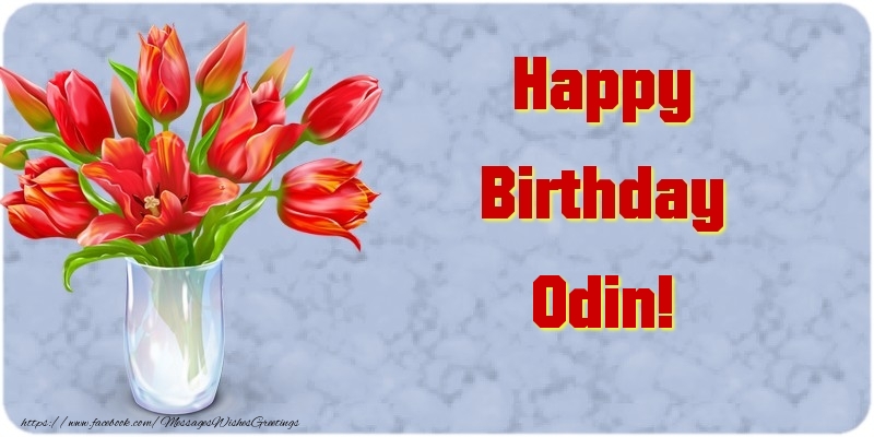 Greetings Cards for Birthday - Bouquet Of Flowers & Flowers | Happy Birthday Odin