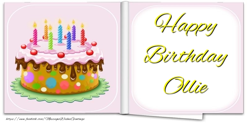 Greetings Cards for Birthday - Cake | Happy Birthday Ollie