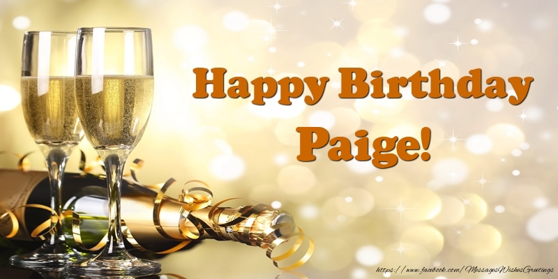 Greetings Cards for Birthday - Happy Birthday Paige!