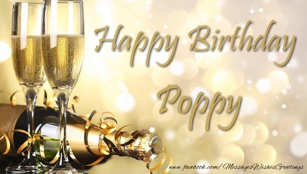 Greetings Cards for Birthday - Happy Birthday Poppy