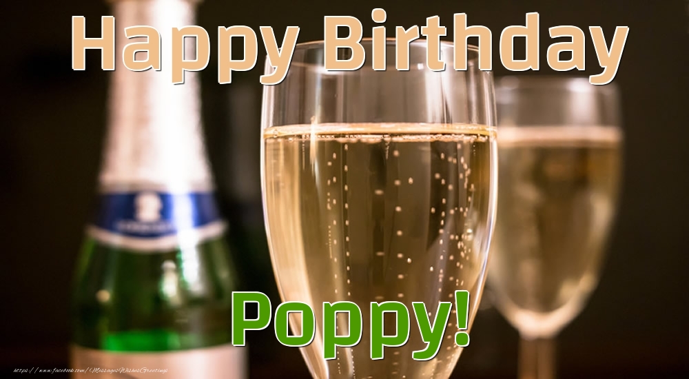 Greetings Cards for Birthday - Happy Birthday Poppy!