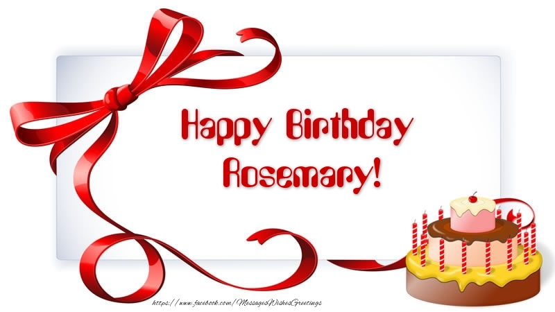 Greetings Cards for Birthday - Happy Birthday Rosemary!