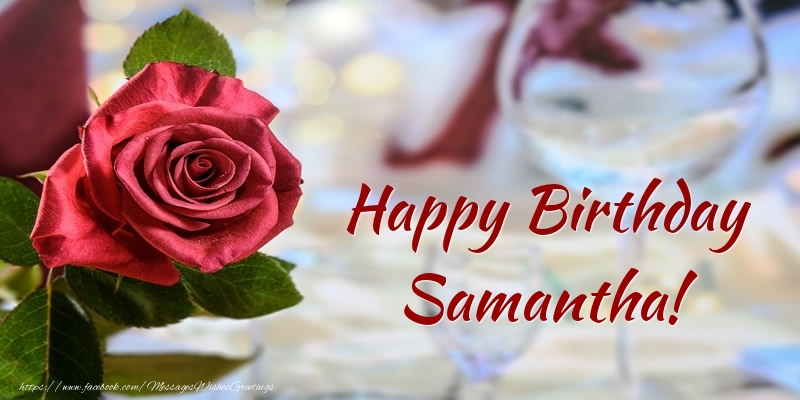 Greetings Cards for Birthday - Roses | Happy Birthday Samantha!