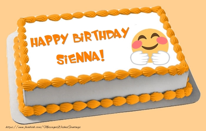 Greetings Cards for Birthday -  Happy Birthday Sienna! Cake