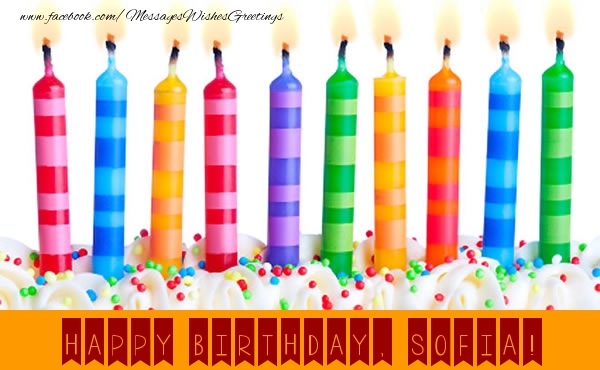 Greetings Cards for Birthday - Candels | Happy Birthday, Sofia!
