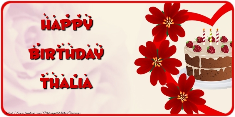 Greetings Cards for Birthday - Happy Birthday Thalia