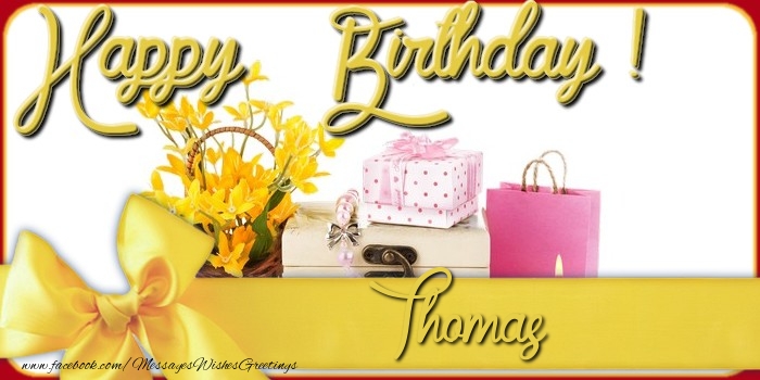Greetings Cards for Birthday - Happy Birthday Thomas