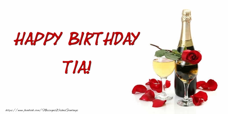 Greetings Cards for Birthday - Happy Birthday Tia