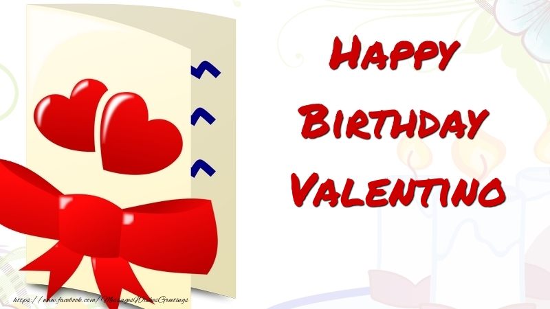Greetings Cards for Birthday - Happy Birthday Valentino