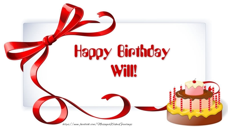 Greetings Cards for Birthday - Happy Birthday Will!