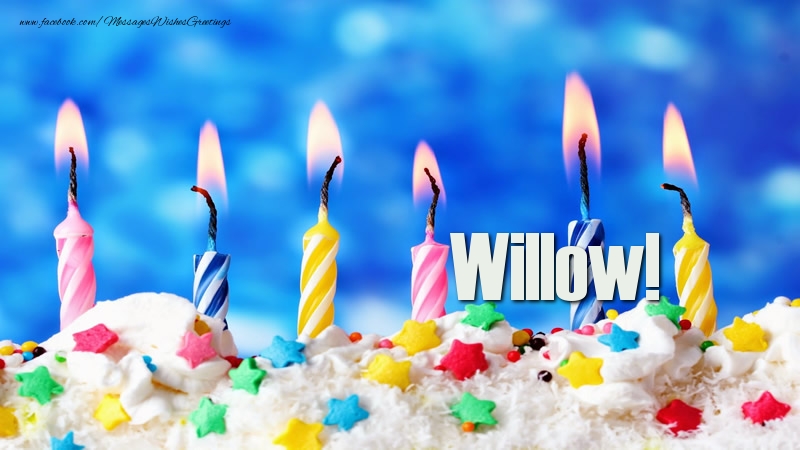 Greetings Cards for Birthday - Happy birthday, Willow!